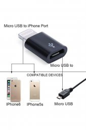 Apple Iphone Ipad Lightning - Micro Usb Çevirici Dönüştürücü - 3