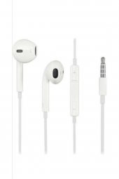 Realme C2 Kulaklık Mikrofonlu Kulak İçi Stereo 3.5mm Jaklı Kablolu Beyaz Kulaklık - 2