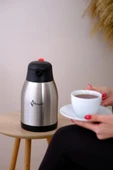 Penguen 2 Litre Çift Kat Çelik Çay Termosu 1200P Yeni Model thumbnail 3