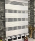 Pliseli Stor Zebra Perde Ekru STB481-D  Ekru 190 x 200 - 1