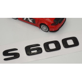 S 600 Bagaj Parlak Siyah ABS 3M 3D Yazı Logo - 3