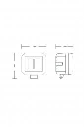Adaptif Motor Sharp - Kare, Motosiklet Sis Farı (TEK) thumbnail 4