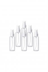 100 Adet 60 Ml Sprey Başlıklı Kolonya, Dezenfektan, Likit Şişesi 100x60 Ml - 1
