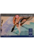 TALENS ÇOK AMAÇLI RESİM DEFTERİ 35 x 50 - 200 GR - 15 YP - SPİRALLİ - 1