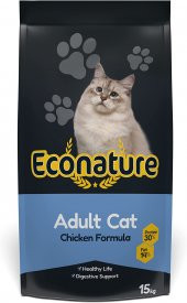 Econature Yetişkin Kedi Maması, Tavuklu, 15 kg - 1