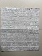 Renkli Duvarlar 70x77cm(0,53m2) Kendinden Yapışkanlı Esnek Sünger Beyaz Tuğla Duvar Kağıdı Paneli - 3