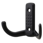 Askı Noktalı Elbise Vestiyer Duvar Askısı Dolap Elbise Askılığı Mat Siyah Metal Askı (10 ADET) - 2