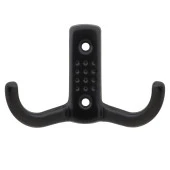 Askı Noktalı Elbise Vestiyer Duvar Askısı Dolap Elbise Askılığı Mat Siyah Metal Askı (10 ADET) - 4