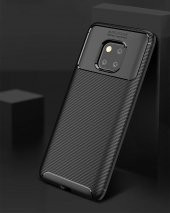 Huawei Mate 20 Pro Kılıf Antişok Karbon Silikon + Tam Kapatan Esnek Ekran Koruma - 3