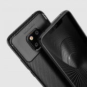 Huawei Mate 20 Pro Kılıf Antişok Karbon Silikon + Tam Kapatan Esnek Ekran Koruma - 4