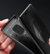 Huawei Mate 20 Pro Kılıf Antişok Karbon Silikon + Tam Kapatan Esnek Ekran Koruma - 5