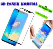 Huawei Mate 20 Pro Kılıf Antişok Karbon Silikon + Tam Kapatan Esnek Ekran Koruma - 8
