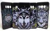 Samsung Galaxy S8 Kılıf Desenli Premium Silikon Kılıf Wolf Case - 1
