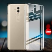 Huawei Mate 20 Lite Kılıf İnce Şeffaf Silikon Kılıf Kamera Korumalı - 3
