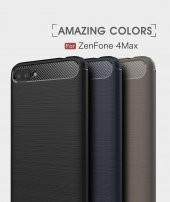 Asus Zenfone 4 Max ZC554KL Kılıf Karbon Fiber Silikon Kapak Kılıf - 1