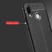 Huawei P20 Lite Kılıf Deri Niss Antişok Silikon Kapak Kılıf - 5