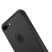 iPhone 7 Plus Mat Silikon Kılıf Şarj Tıpalı + Nano Kırılmaz Cam thumbnail 2