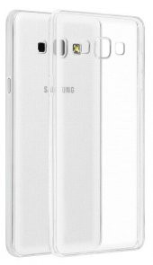 Samsung Galaxy A3 2015 Kılıf Şeffaf Silikon Kılıf + Cam - 11