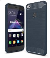 Huawei P9 Lite 2017 Kılıf Karbon Fiber Silikon Kapak + Nano Cam - 6