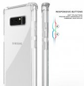 Samsung Galaxy Note 8 Kılıf Kenar Korumalı Şeffaf Antişok Silikon Kılıf - 5