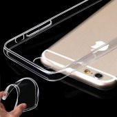 iPhone 6 6S 4.7 İnce şeffaf Silikon Kılıf + Esnek Nano Cam - 3