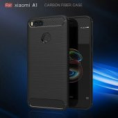 Xiaomi Mi A1 Kılıf Karbon Fiber Silikon Kapak Kılıf + Nano Cam - 1