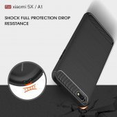 Xiaomi Mi A1 Kılıf Karbon Fiber Silikon Kapak Kılıf + Nano Cam - 3