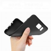 Samsung Galaxy A7 2017 Kılıf Mat Silikon Kılıf + Kırılmaz Cam - 4