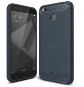 Xiaomi Redmi Note 5A Prime Kılıf Karbon Silikon Kapak Kılıf + Cam - 3