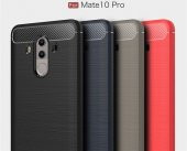 Huawei Mate 10 Pro Kılıf Karbon Silikon Kapak Kılıf + Nano Cam - 1