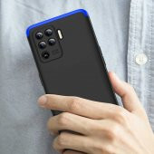 Oppo Reno 5 Lite Kılıf 3 Parça Ays Tam Korumalı Sert Kapak - 5