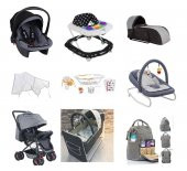 Almira Kids 13 Parça Set Çift Yön Bebek Arabası Puset Yürüteç Kanguru Beşik Puset Ana Kucağı - 1