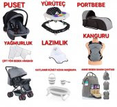 Almira Kids 11 Parça Set Çift Yön Bebek Arabası Katlanır Küvet Portbebe Kanguru Puset Yürüteç - 1