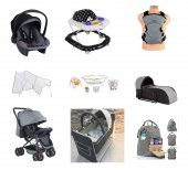 Almira Kids 13 parça Set Çift Yön Bebek Arabası Puset Yürüteç Portbebe Kanguru Sallanır Beşik Puset - 1