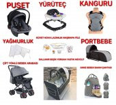 Almira Kids 13 parça Set Çift Yön Bebek Arabası Puset Yürüteç Portbebe Kanguru Sallanır Beşik Puset - 2