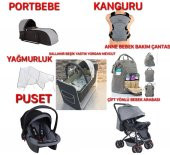 AlmiraKids 7 Parça Set Çift Yön Bebek Arabası Beşik Katlanır Küvet Puset Portbebe Kanguru - 2