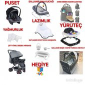 Almira Kids Bebek Çeyiz Seti 12 Parça Çift Yön Bebek Arabası Beşik Ana Kucağı Yürüteç Katlanır Küvet - 2