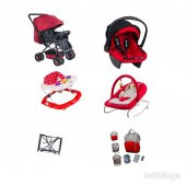 LETS GO BABY Bebek Çeyiz Seti 6 Parça Çift Yön Bebek Arabası Ana Kucağı Yürüteç Puset Çanta - 1