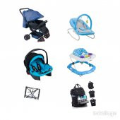 LETS GO BABY Bebek Çeyiz Seti 6 Parça Çift Yön Bebek Arabası Ana Kucağı Yürüteç Puset Çanta - 1