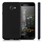 Samsung Galaxy A3 2017 Kılıf Mat Silikon Kılıf + Kırılmaz Cam - 1