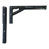 Mandallı Katlanabilir Masa Konsolu 1 Çift Siyah 40cm - 1