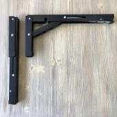 Mandallı Katlanabilir Masa Konsolu 1 Çift Siyah 30cm - 2