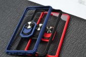 Samsung Galaxy A81 (Note 10 Lite) Kılıf Yüzüklü Arkası Şeffaf Antişok Silikon Kapak - 5