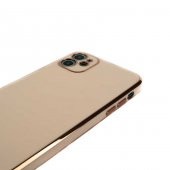 Apple iPhone 11 Kılıf Kamera Korumalı Gold Kenarlı Silikon Kapak - 2
