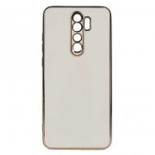 Xiaomi Redmi Note 8 Pro Kılıf Kamera Korumalı Gold Kenarlı Silikon Kapak - 6