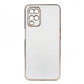 Oppo A54 4G Kılıf Kamera Korumalı Gold Kenarlı Silikon Kapak - 4