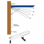 Mandallı Katlanabilir Masa Konsolu Dereceli 1 Çift Beyaz 40cm Dereceli - 7