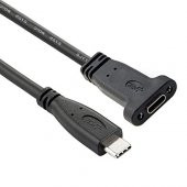 USB 3.1 Type-C Panel Tipi Uzatma Kablosu - 0.50 Metre - 1