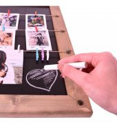 Ahşap Karatahtalı Duvar Fotoğraf Çerçevesi - 4
