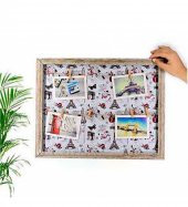 Ahşap Hasır Duvar Fotoğraf Çerçevesi 37x47 (4 ADET FOTO BASKILI) - 2
